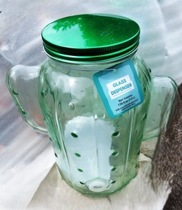 Green Cactus Glass Drink Dispenser 8L - Single - Barware, Drinks Dispensers