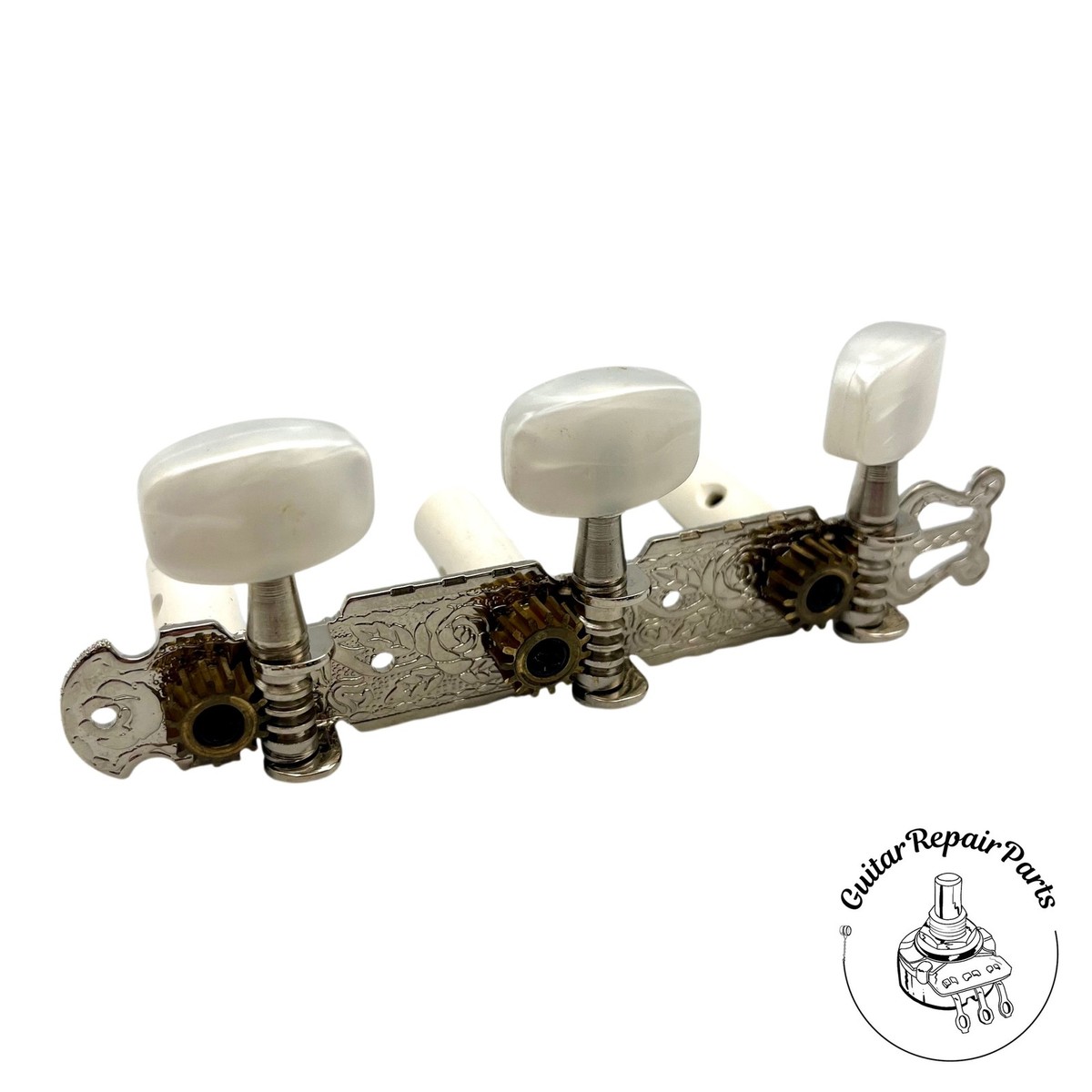 Alvarez Classical Guitar Tuning Key Set - Nickel / Pearloid (B 