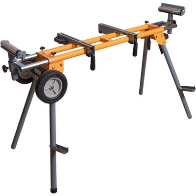 Portable Folding Miter Saw Stand with Quick-Release Mounts 8 Wheels 3 Outlet