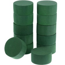 12 Pieces Round Floral Foam Wet Green Flower Foam DIY Flower Arrangement Kit ...