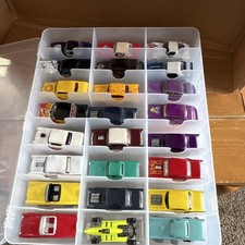 Hot Wheels  Matchbox 1:64 Diecast Cars and Trucks Lot in Storage Cases