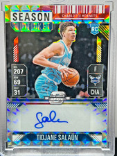 2024 Panini Contenders Optic Tidjane Salaun Rookie Season Ticket Auto Red Yellow