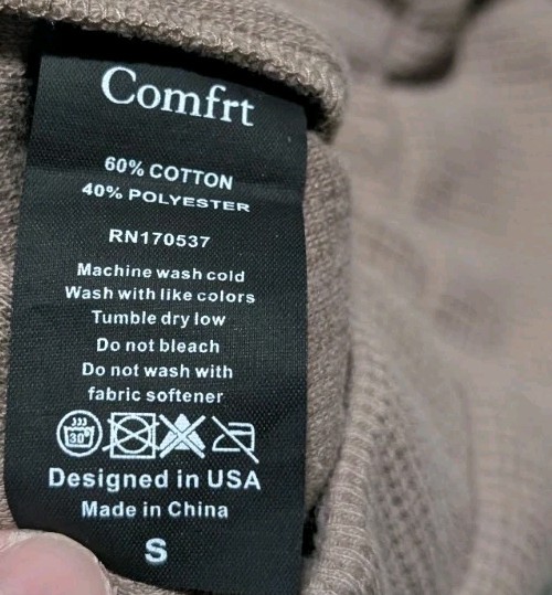 Comfrt Womens Waffle Knit Wide Leg Lounge Pants Size Small Light Brown 