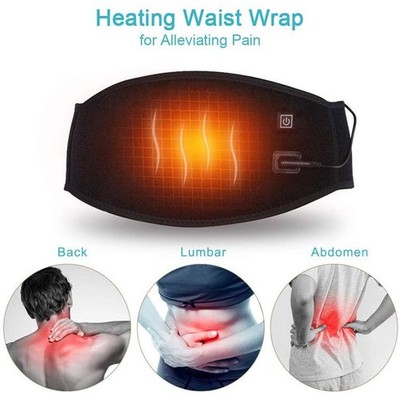 USB Heating Waist Pad for Back Pain Relief 3 Heat Levels Portable Electric Belt.