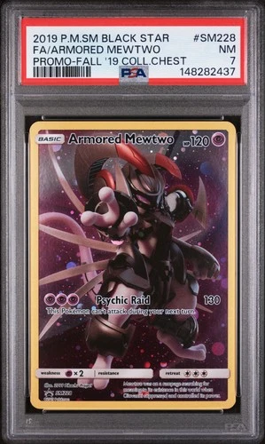 Armored Mewtwo SM228 PSA 7 Pokemon Fall 2019 Collector Chest Sm Black Star Promo