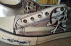 Size 13 Ed Hardy Silver Slip-On Shoes Original Box + Key Chain Brand New Unworn — photo 8