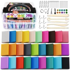 CiaraQ 28-Color Polymer Clay Oven Bake Modeling Kit for Kids & Artists | Non-...