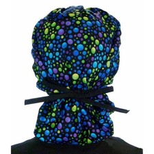 Banded Bouffant Colorful Dots Medical Scrub Cap