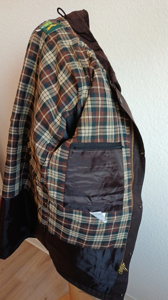 echt englische Wachjacke HUNTER  in antikbraun Gr X S / S  / L - Bild 2 von 2
