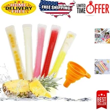 Popsicle Bags - BPA Free, Mess-Free Ice Treats for Kids - 160 Disposable Tubes