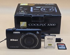 Nikon Coolpix A300 Digital Camera Boxed 20MP X8 Optical Zoom, Black 