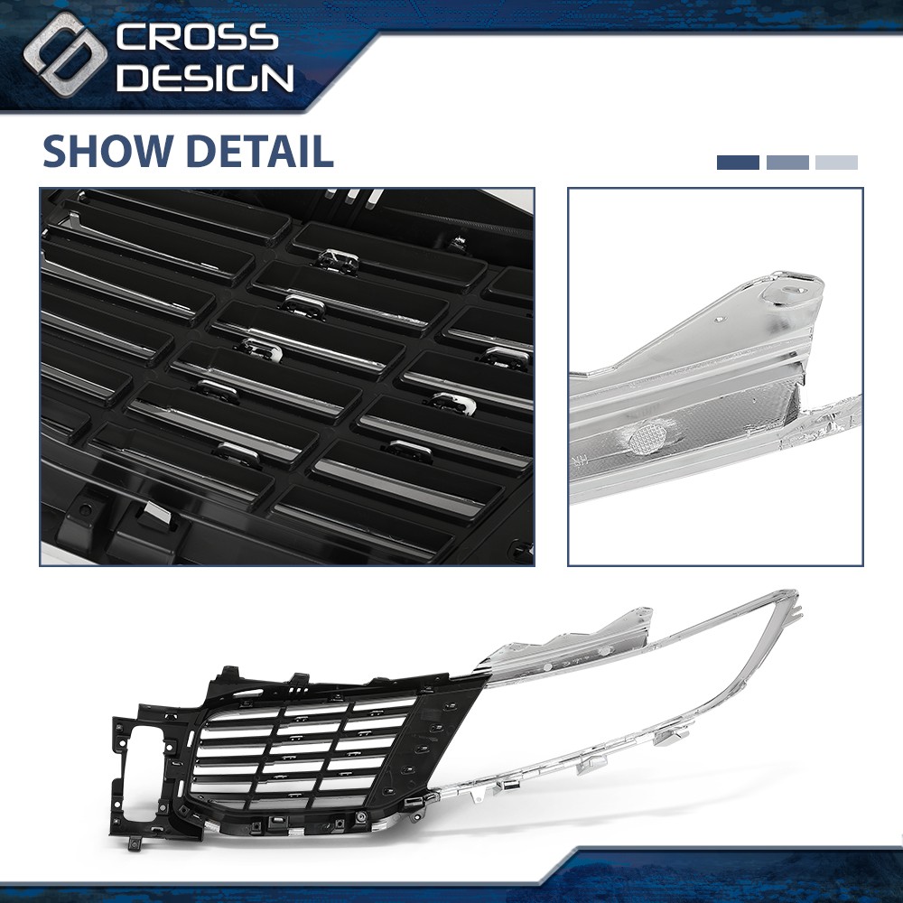 Grille Insert Passenger Right Fit For 2016-2018 Lincoln MKX FO1200597 FA1Z8200AA