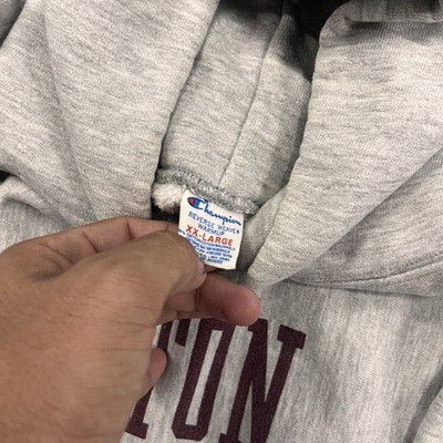 Vintage 80s 90s Boston University Reverse Weave Hoodie Sweatshirt