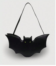 Flying bat black purse handbag