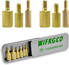 Gun Cleaning Rod Fitting Adapter Set - 6 Pack Brass Threaded Connectors