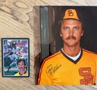 San Diego Padres photo 1984, patch Eric Show signed card, broad cast album — photo 2