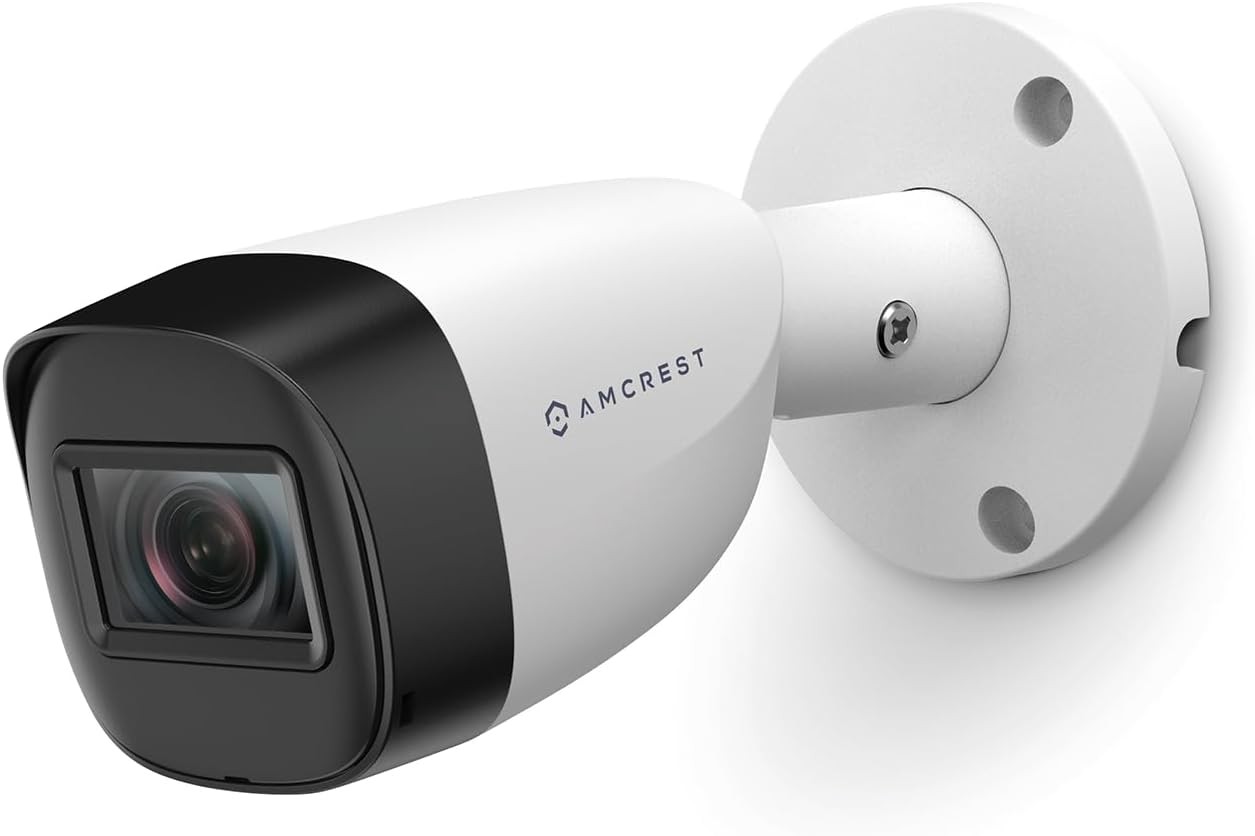 Amcrest Full HD 1080P 1920TVL Bullet Outdoor Security Camera (Quadbrid White 