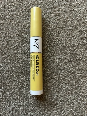 BOOTS NO. 7 Boots No7 Lift and Curl 4D Mascara BLACK Full Size 7ml FREEPOST