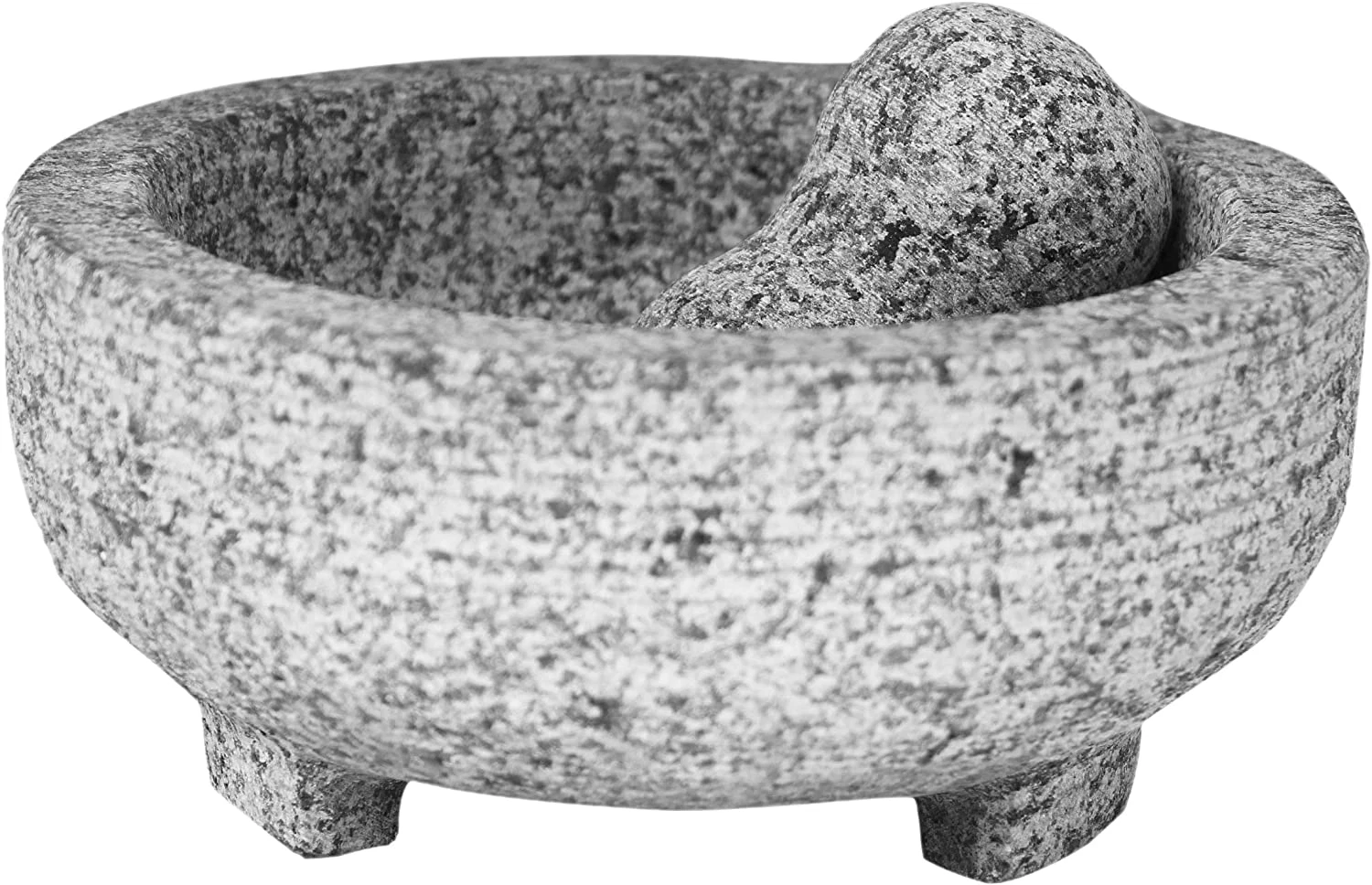 4-Cup Granite Molcajete Mortar and Pestle, Gray