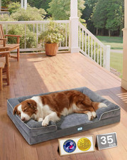 Orthopedic Dog Bed Couch Cat Sofa for Large Sized Pets with Memory Foam, Machine