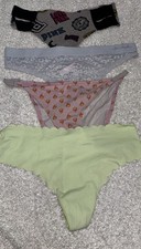 Vintage Lote 4 Pink/victoria Secrets  Mic Pantis #0823