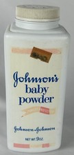 Vtg Johnsons Baby Powder Embossed Bottle 9 Oz 75 Full Movie Prop USA Babies