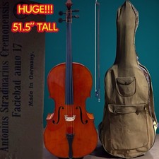 Old Vintage Antique German Copy Antonius Stradivarius Cremonensis Anno Cello 4/4