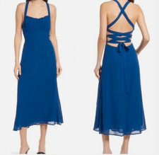 Reformation 'Callan' blue dress - size 10