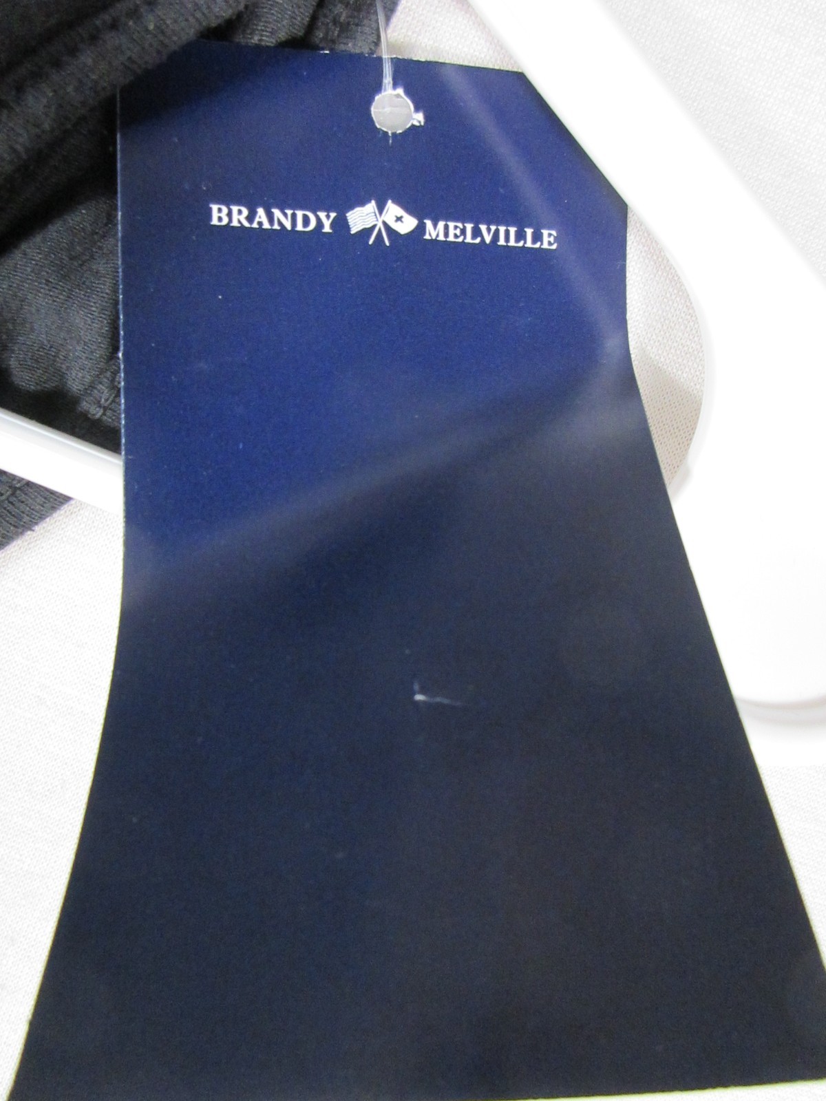 Brandy Melville Womens Scoop Neck Cotton Tank Top Sleeveless One Size Black