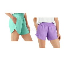 NEW WOMENS MEMBER'S MARK ACTIVE PULL ON STRETCH MOISTURE WICKING SHORT VARIETY