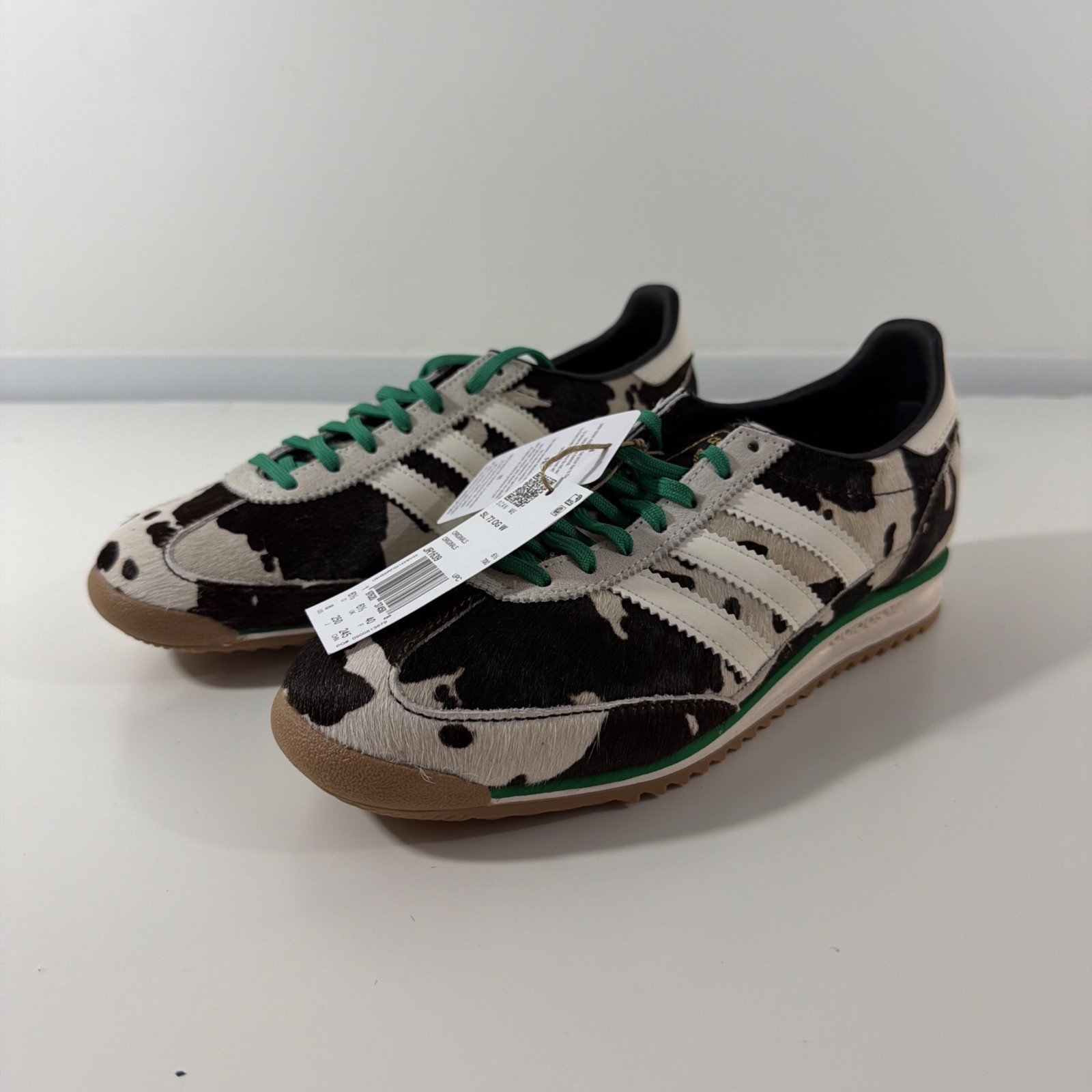 Adidas Originals SL 72 OG W Cow Print Black White Women Shoes JR1639 Size 8 NWT