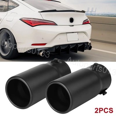 2x Stainless Steel Rear Exhaust Pipe Tail Muffler Tip For Acura Integra Sedan