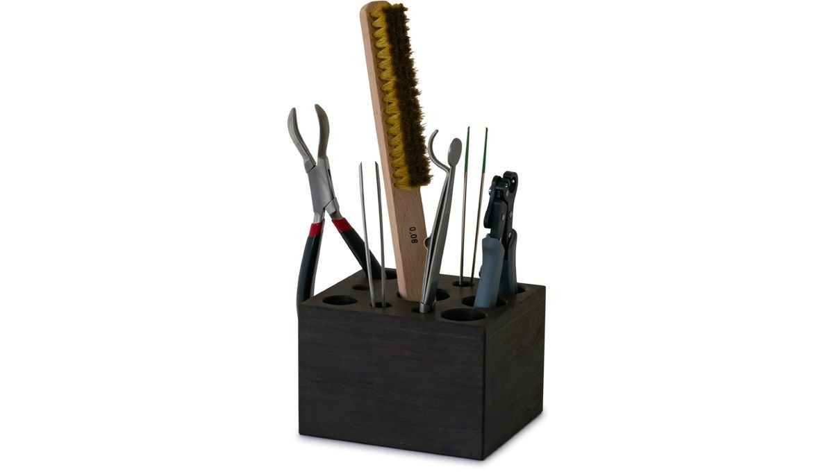 Porte-outils bambou 11 fentes pour ranger efficacement vos pinces d'horlogerie