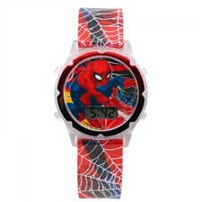 Spider-Man Web Pattern Kid's Digital Watch Red