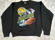 Vintage Green Bay Packers Crewneck Sweatshirt Men Large NFL Football Graphic