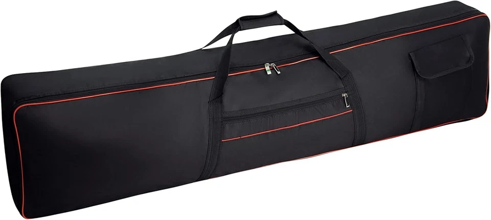 Estuche de transporte para teclado de 88 teclas para piano eléctrico suave bolsa de viaje Foto 3 de 4