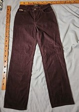 VINTAGE Eddie Bauer Pants Womens 8 Purple Maroon Natural Fit Corduroy 90s