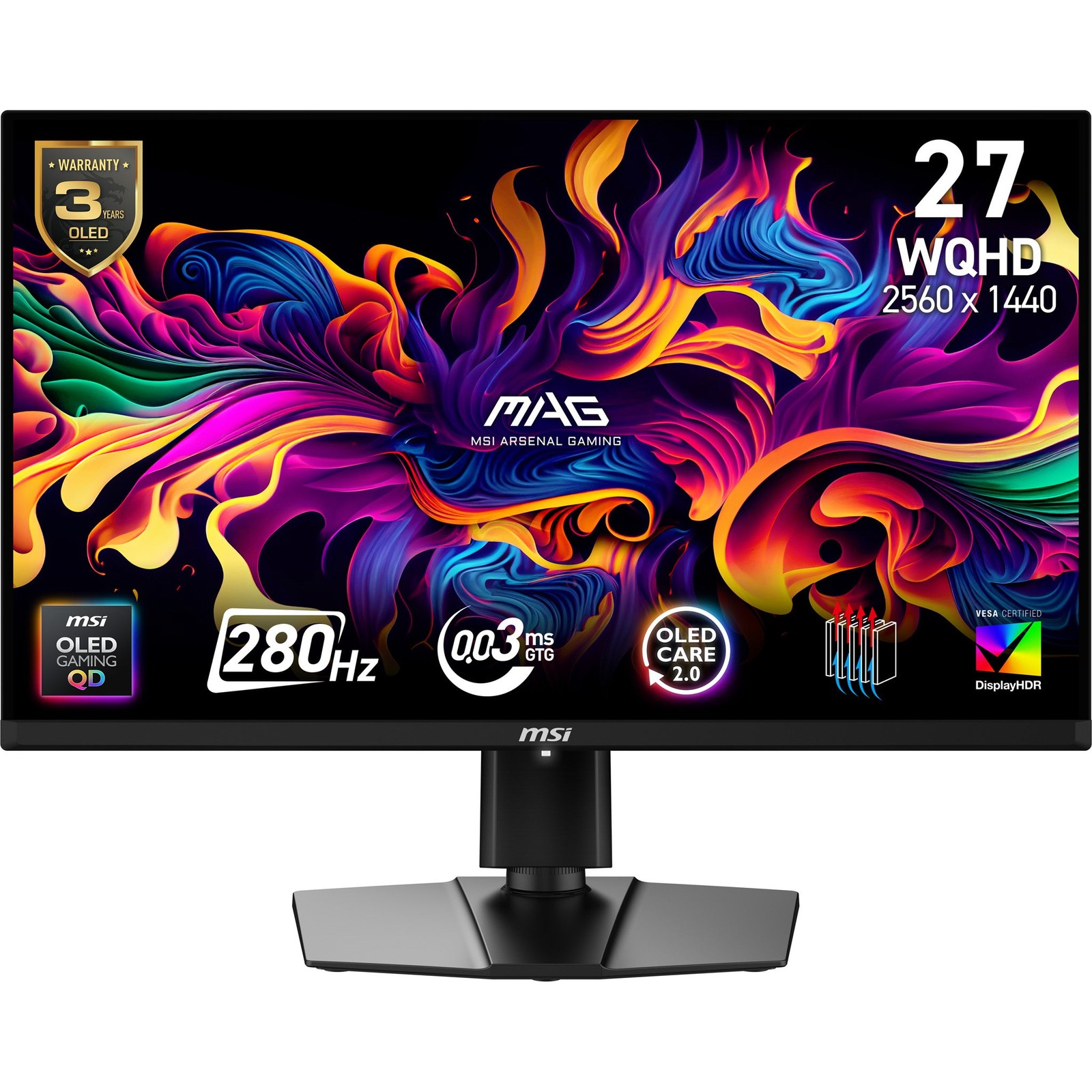 Open Box MSI 27"" MAG 271QP QD-OLED X28 280Hz WQHD QD-OLED TrueBlack HDR400 Gamin - Image 5