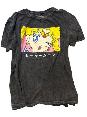 Sailor Moon Wink Color Washed Solid T-Shirt Size XL