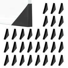 30Pcs 10x50mm Triangle Right Angle Plastic Glass Corner Protector, Black