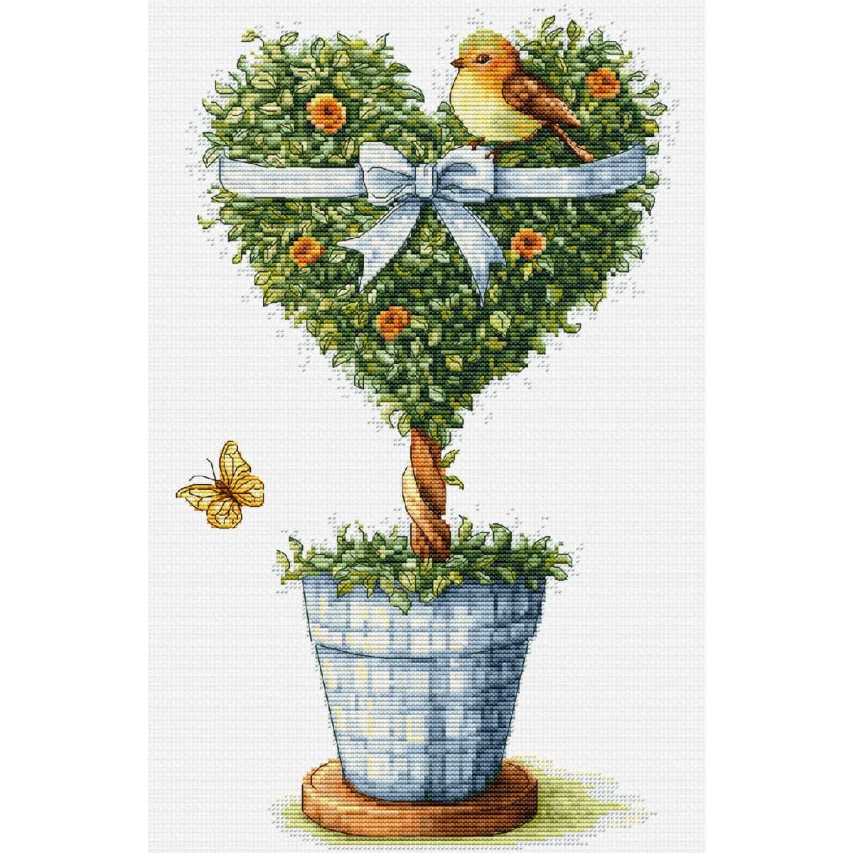 Luca-S counted cross stitch kit ""The Tree of Love"", 18x31cm, DIY