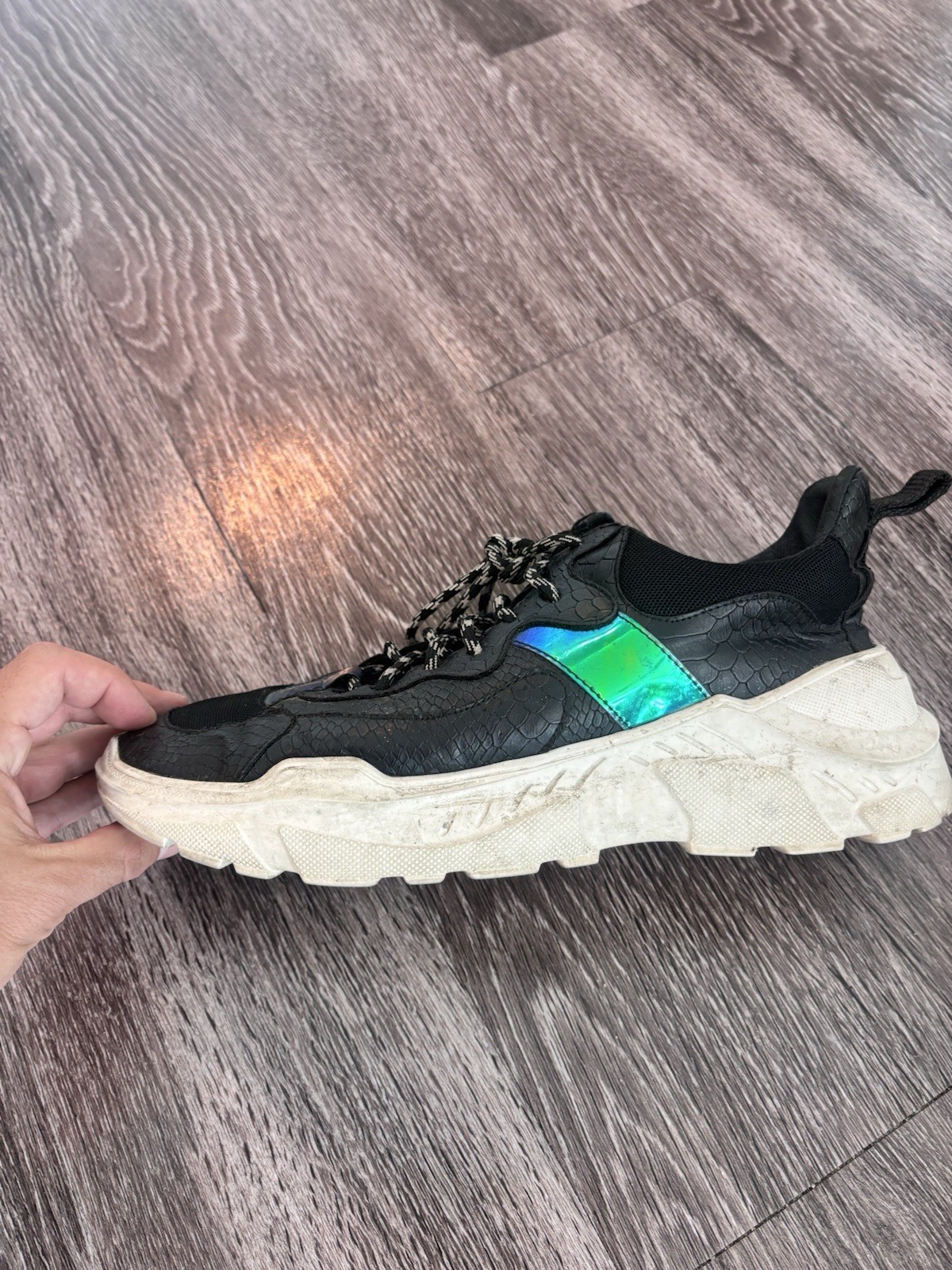 John Geiger Sneaker 003 Black Python Holographic … - image 4