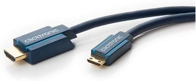 Clicktronic Casual Mini-HDMI-Adapterkabel mit Ethernet, 4K Ultra HD 3D-TV ARC 1m