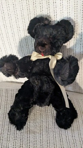 Vintage Handmade Mink Fur 12" Teddy Bear Jointed By Fran Bryant