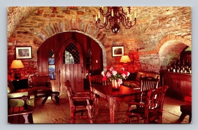 Vintage 1860 Stone Arched Reception Room Postcard from NY Winery