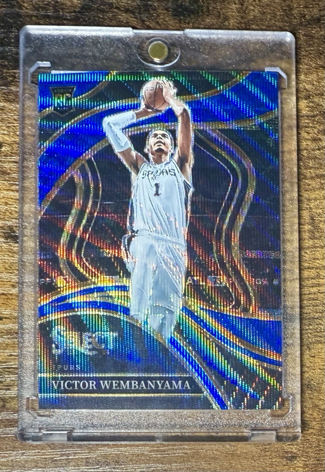 2023-24 Select Victor Wembanyama Blue Wave Courtside RC SSP 75/75 Spurs