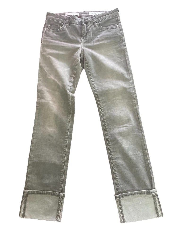 Anthropologie PILCRO, Calça Feminina de Veludo Cinza Paralela Algemada, Tamanho 26. - Imagem 2 de 4