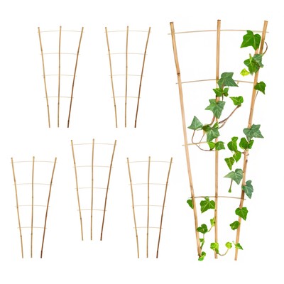 Bambus Rank Gitter 75 x 35 cm - 6er Set - Tomaten Gurken Pflanzen Kletter  Hilfe | eBay