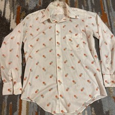 Vintage Men  s Arrow Burma Kent Shirt Button Up Collar Long Sleeve 70s Squares L