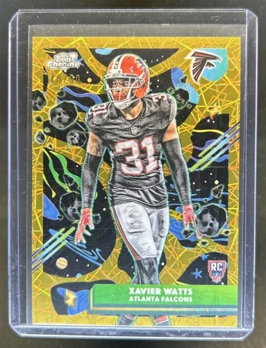 2025 Topps Cosmic Chrome Xavier Watts RC Gold Interstellar Refractor #/50